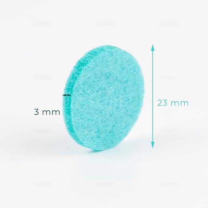 AUEAR, 200 Pack Replacement Felt Pads for Essential Oil Diffuser Locket Pendant Necklace Multicolor