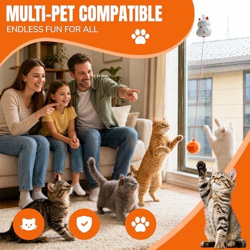 Indira Interactive Cat Toy – Automatic Moving Cat Toy with Birds & Ball, Cat Toys for Bored Indoor Adult Cats, Stimulating Cat Toys, Cat Interactive Toys for Indoor Cats Rechargeable