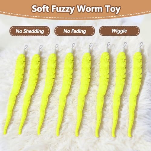 Caterpillar Smart Cats Toys, Interactive Cat Feather Toy with Motion Sensor, Whirlie Cat Toy for Hunting, Reduce Boredom, USB Rechargeable, No Drilling Required, Mount on Window (Refills)