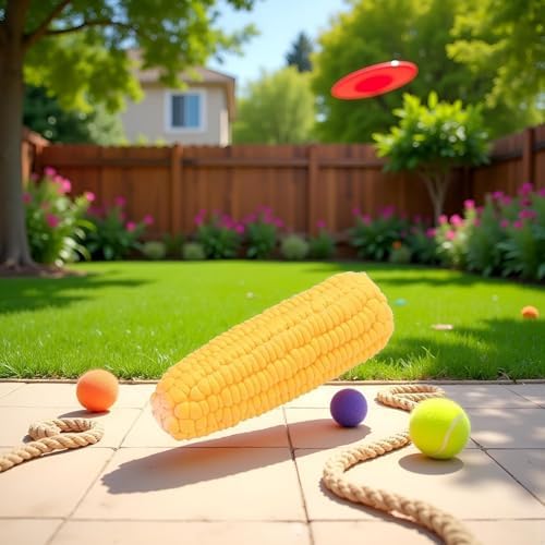Pet Dog Corn Shape Squeaky Bite-Resistant Interactive Play Chew Toy Pet Supplies Dog Toy Corn, Dog Toys Aggressive Chewers for Dog