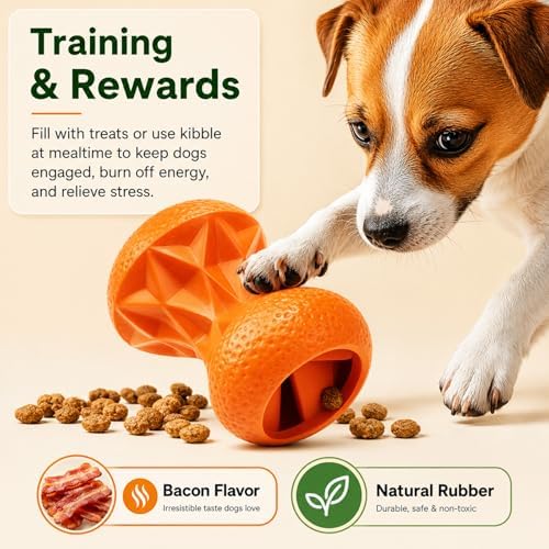 Treat Dispensing Dog Toy, Durable Puzzle Toy for Medium & Large Dogs