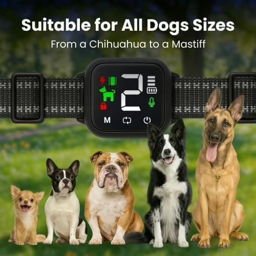 NoBark Smart Anti-bark Dog Collar (Black*2)
