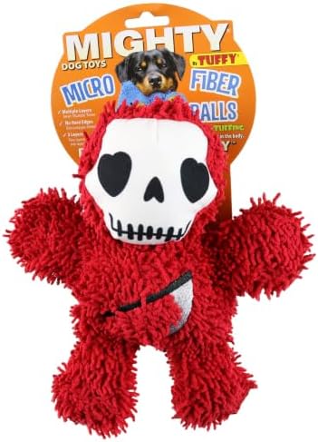 MIGHTY® 2 Pack Microfiber Medium Grim-Reaper Ultra Durable Plush Dog Toy