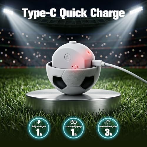 Pet Prime Interactive Dog Soccer Ball Toy Automatic Active Rolling Ball for Dogs Motion Activated with LED Light Rechargeable Self Moving Toy for Small Medium Large Dogs to Play