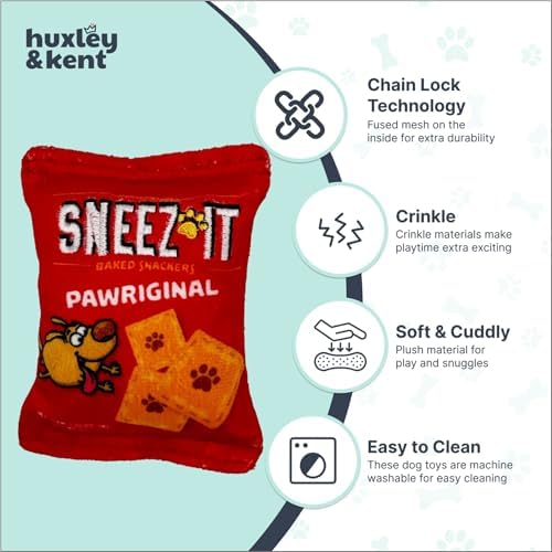 Huxley & Kent Tiny Tuff Plush Dog Toy, Sneez-It