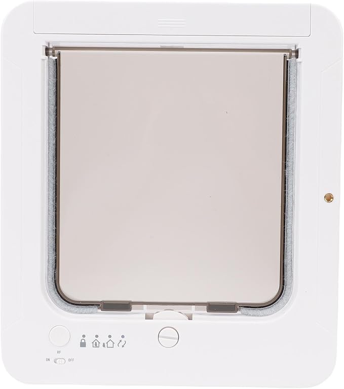 Pet Door for Smart Cats, Cat Flap with AutoSensing and Collar Activated Entry, Easy Installation for Pet Owners