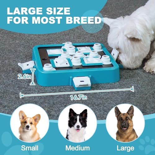 Aluckmao Dog Puzzle Toy Large Size - Adjustable Levels Food & Treat Game