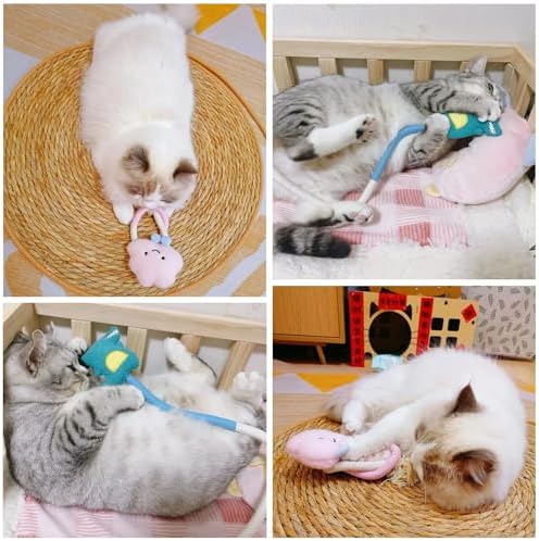 Kingtree Cat Rope Toys, 2PCS Cat Toy Chew Ropes for Cats Teeth Cleaning