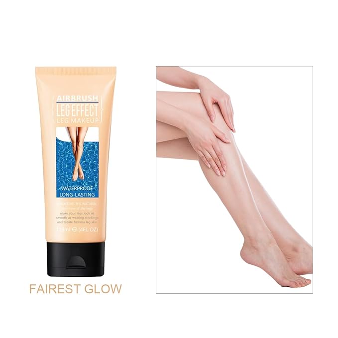 Leg Makeup for Women,4 Oz Leg Makeup Waterproof No Transfer-Easy Application,Flawless and Long Lasting,Legs Vein Cover up Lotion,Body Scar Cover up Lotion,Legs Concealer (Fairest Glow, 1 Pcs)