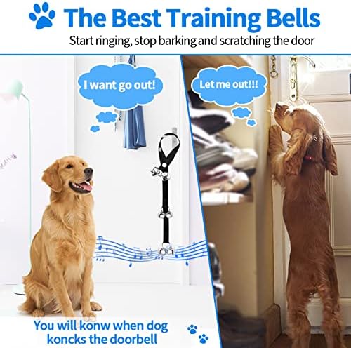 2 Pack Dog Doorbells, Pet Training Bells for Outside Potty Training and Communication, Bell for Dog Cat Puppy Interactive Toys