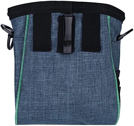 Portable Dog Treat Pouch Pet Puppy Treat Bag for Training Animal Walking Snack Container Bait Holder Kibble Hiking Toy Carries Pack with Waist Belt, Shoulder Strap, Built-in Poop Bag Dispenser