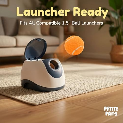Squeaky Mini Tennis Balls for Small Dogs Puppy - 1.5 Inch - 6 Pack - Dog Toys for Small Dogs, Training Positive Reinforcement, Interactive Fetch Tiny Squeaker Balls for Ball Launcher