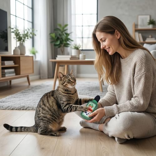 4PCS Cat Toys Plush Beer Bottle, Catnip Crinkle Sound Kitten Kicker