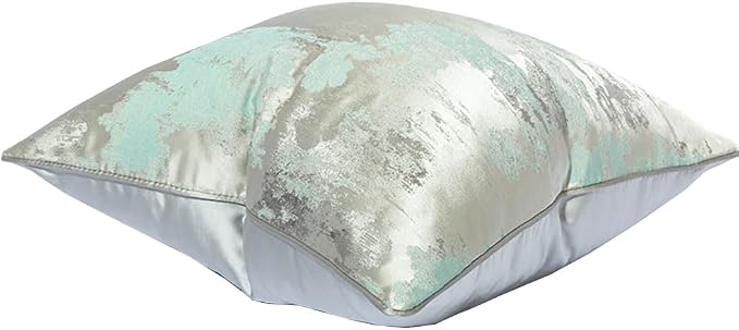 vctops Abstract Decorative Luxurious Throw Pillow Covers Jacquard Square Cushion Cases Pillowcase for Bed Sofa Couch Chair Car Home Decor (Light Blue,20"x20")