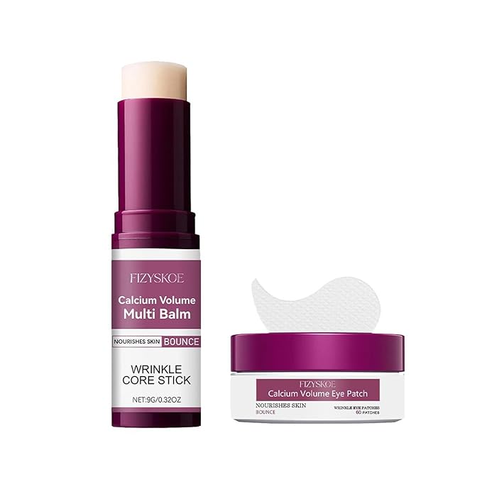 Eye Care Duo Set, Calcium Multi Balm Stick & Hydrogel Under Eye Patches 60ea (30 Pairs),Hydrating, Firming Skin, for Eye Treatment Skin Care Set (Balm Stick + Eye Patches)