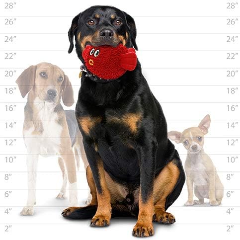 MIGHTY Tuffy Microfiber Medium Ball Blowfish Dog Toy