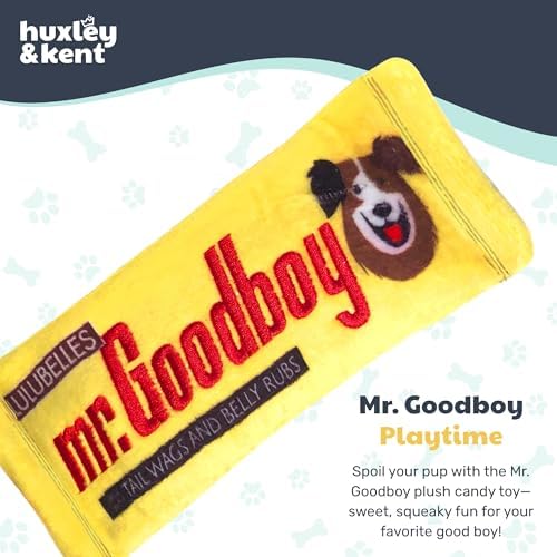 Huxley & Kent Power Plush Squeaky Dog Toy, Mr. Goodboy, Large