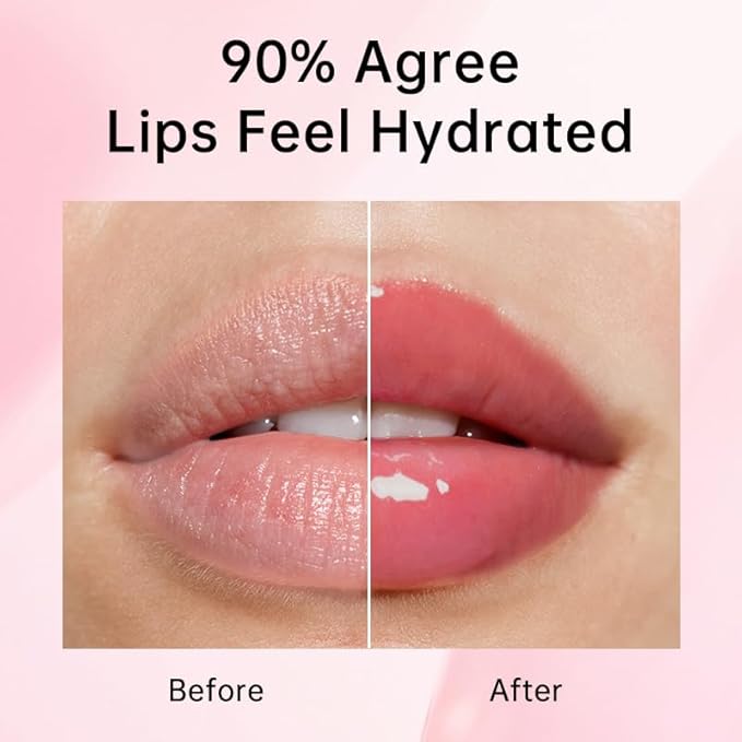 CATKIN Glossy Lip Balm Ultra Hydating Glow Lip Tinted Jelly Plumping Melting Balm Shea Butter Repair Soothing For Dry Lips 0.12 oz C07 AZALEA