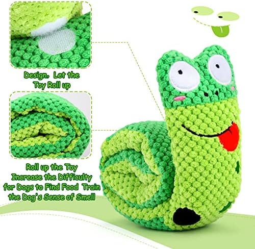 Letsmeet Squeaky Snuffle Dog Toy for Boredom Relief, Interactive Treat Puzzle Plush for Mental Stimulation & Foraging Training, Soft Chew Toy for Small Medium Dogs