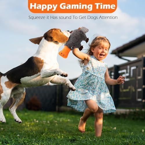 15" Squeaky Platypus Dog Toy, Plush Interactive Toy for Dogs