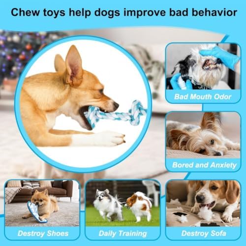 SZEE Dog Rope Toy, Rope Toys for Dogs, Suitable for Small Breeds Puppies