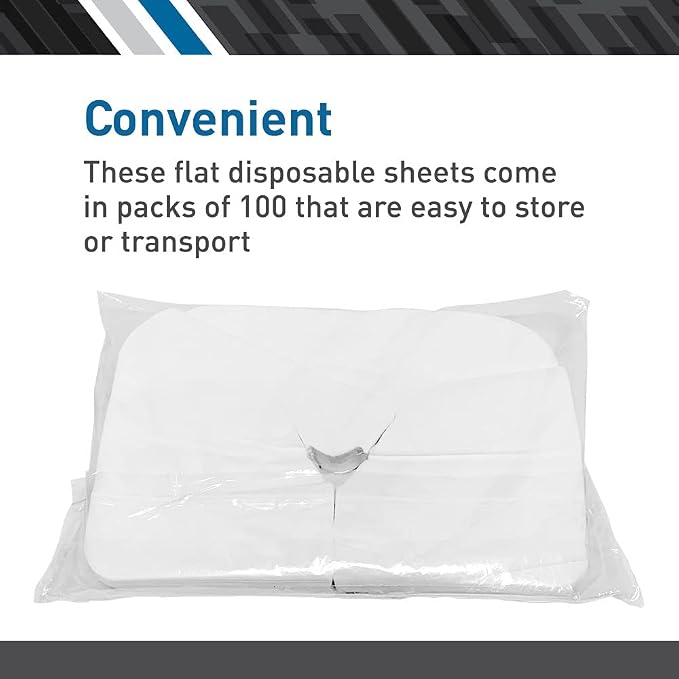 BodyMed Disposable Face Cradle Covers - 1 Pack of 100 Sheets - Medical-Grade, Ultra Soft, Luxurious, Non-Sticking Massage Face Covers/Headrest Covers for Massage Tables & Massage Chairs