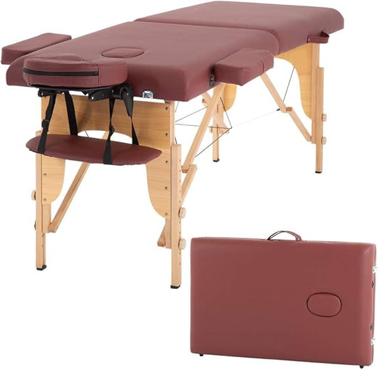 BestMassage Massage Bed Portable Massage Table 24 Inch Wide Lash Bed Height Adjustable 2 Folding Spa Table with Non-Woven Bag for Spa Footmassage Facial CareSpa Tattoo