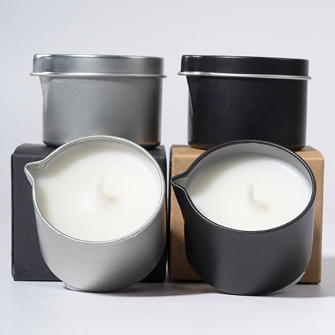 Relaxation Massage Oil Candle | Luxurious Scented Soy Wax Candle with Essential Oils for Spa-Quality Skincare | Aromatherapy Stress Relief Soothing Massage