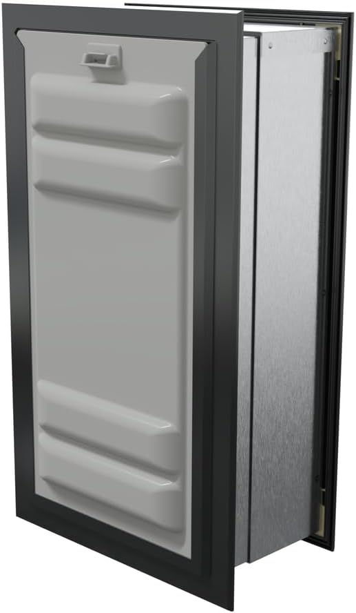 Endura Flap Single Flap Pet Door for Thick Walls | Deep Wall Design up to 13" Thick | Insulating Dual-Layer Flap & Durable Aluminum Frame | Includes Locking Cover | Black, Large, Single Flap