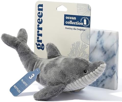 Premium Plush Dog Toy - Dolphin Plush Dog Toy, Medium Eco Friendly