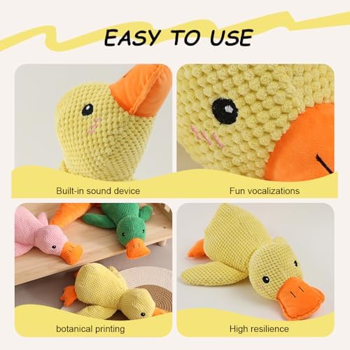 Plush Squeaky Dog Toy for Aggressive Chewers, Interactive Toy for Anxiety