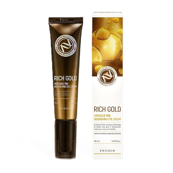 Enough Premium Pro Eye Cream, Korean Skin Care Under Eye Bag Treatment, Ant-Aging Serum for Wrinkles (1.01 fl oz / 30ml, Rich Gold Intensive Pro Nourishing)