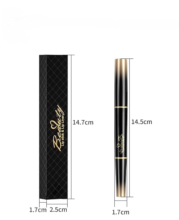Double Head Lipstick and Lip Liner - Long-lasting Makeup - Waterproof Daily Glamour Makeup (5#berry color)
