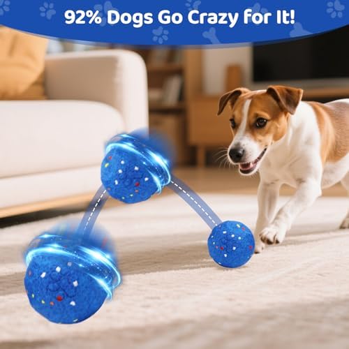 Automatic Interactive Dog Toys Ball, USB-C Rechargeable, Blue
