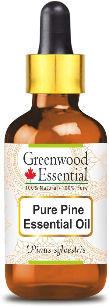 Greenwood Essential Pure Pine Essential Oil (Pinus sylvestris) with Glass Dropper Steam Distilled 5ml (0.16 oz)