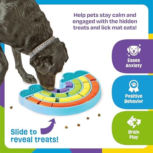 Brightkins Calming Rainbow Treat Puzzle & Lick Mats