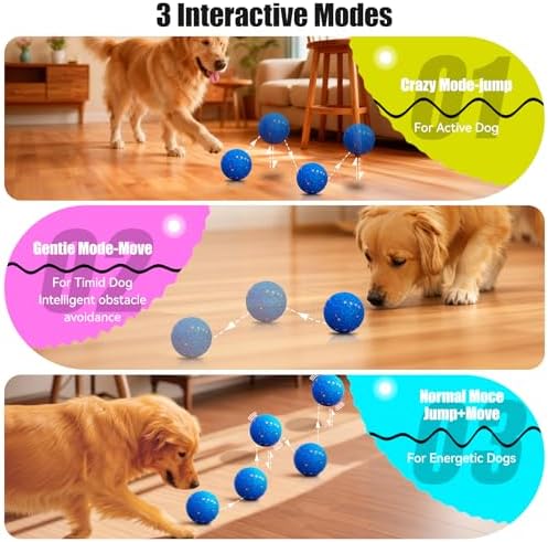Interactive Dog Toys, Chew-Proof Dog Ball for Aggressive Chewers