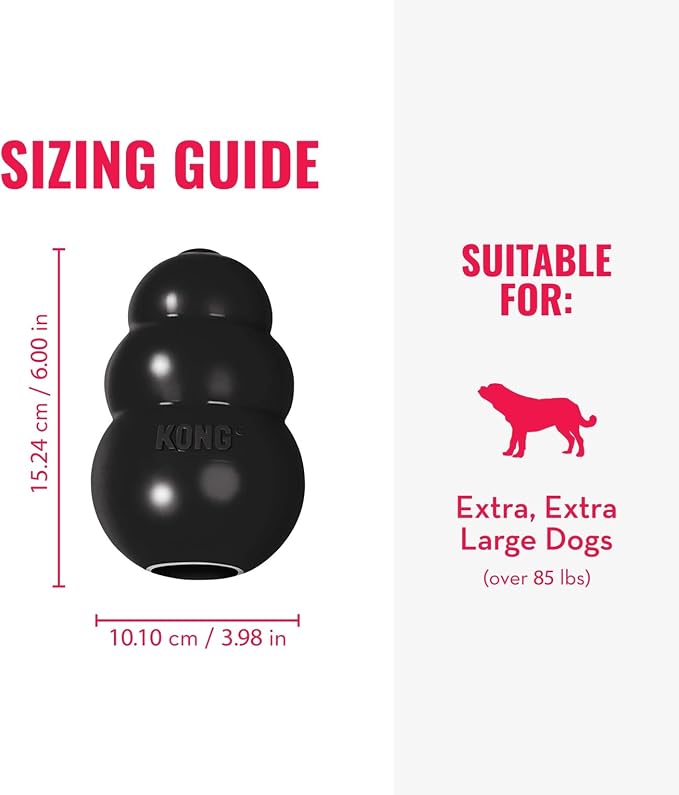 KONG Extreme Dog Toy, Durable Natural Rubber Chew, for XX-Large Dogs