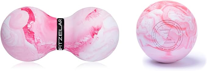FITZELAR Massage Lacrosse Balls for Myofascial Release, Quality Certification, Massage Deep Tissue for Back and Shoulder, Trigger Point Therapy, Muscle Knots, Relieving Muscle Pain (2Pink)
