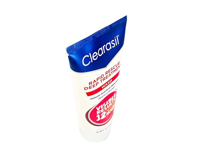 Clearasil Rapid Rescue Deep Treatment Acne FaceWash, Maximum Strength with 2% Salicylic Acid Acne Medication, AcneFacial Cleanser, 6.78 fl oz (Pack of 3)