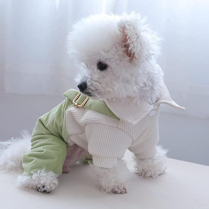 Dog Stylish Overalls Comfortable Puppy One Piece Outfits Summer Bib Overalls for Small Dogs Cute Pet Jumpsuit Onesie Chihuahua Yorkies Birthday Holiday Clothes Costume