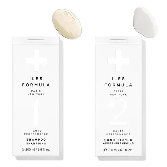 ILES FORMULA Moisturizing Shampoo & Conditioner Set for Dry, Damaged & Frizzy Hair - Sulfate Free Shampoo & Conditioner – Salon Grade, Color Safe, Hydrating Formulas to Control Humidity (200mL)