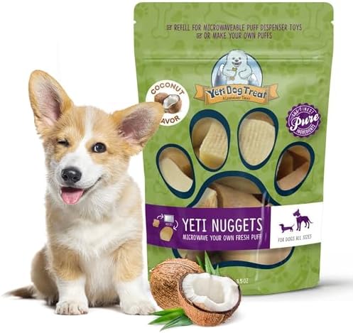 Yeti Refill Nuggets for Puff & Play Toys, Yak Cheese Treats, 6 Pc, Coconut