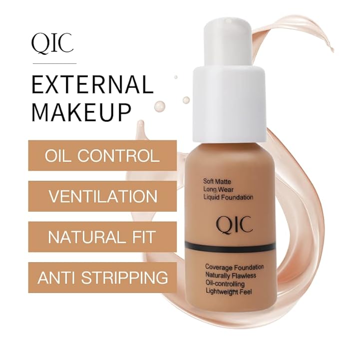 24HR Flawless Liquid Foundation Makeup - Soft Beige | Full Coverage, Weightless Matte Finish, Hydrating & Long Lasting Foundation, Transfer-Resistant, For All-Day Wear (05)
