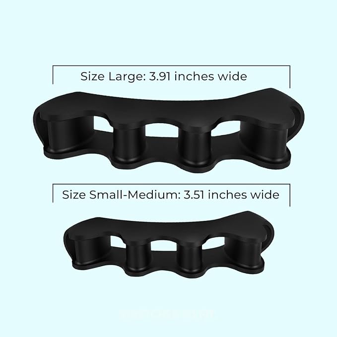 VYCE PrimalStep Toe Separators, Spreaders, Spacers, Straightener to Correct Toes for Men and Women, Bunion Corrector, Plantar Fasciitis and Athletic Mobility, 2 Pairs, S/M, Large