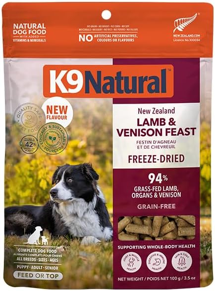 K9 Natural - Freeze Dried High Protein Grain-Free Dog Food Or Topper