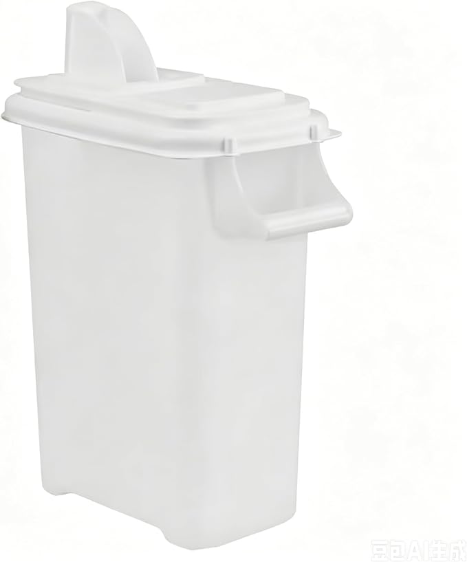 Pet Food Storage Container 16 Quart, Large Capacity Grain Bin with Easy Pour Spout, Airtight Bird Feeder and Dog Cat Treats Dispenser for Kitchen Pantry Organization