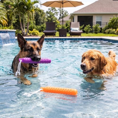 Dog Water Toys, 2 Pack Floating Bumper Fetch Toy Dummy