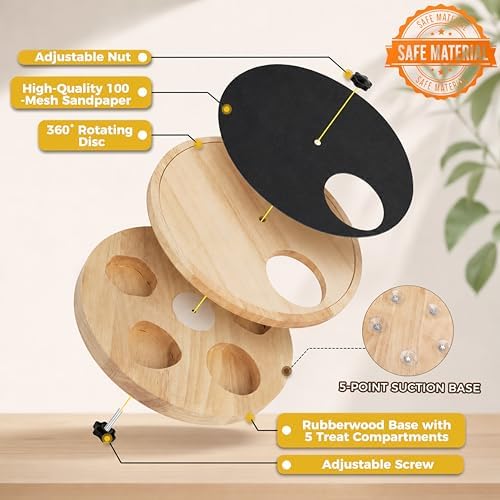 Dog Nail Scratch Board with Treat Box, Stress-Free Nail File Toy