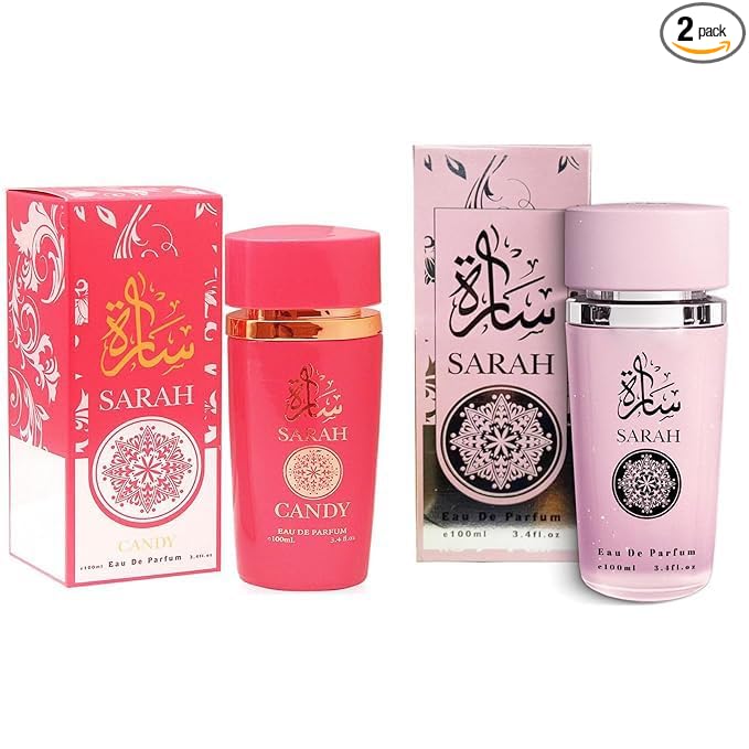 A CENTER Sarah&Candy Perfume Set for Women - Floral Fragrance Gift Set with Vanilla, Sandalwood, Musk| 3.4 Fl Oz Each Eau De Parfume for Daily Use